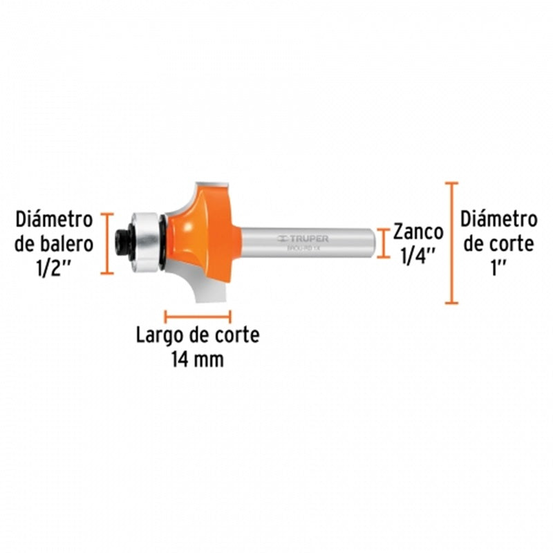 Broca P/Router C/Balero Brou-Rd1X Truper