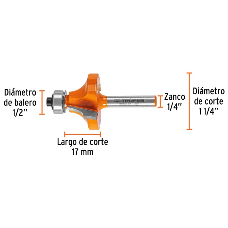 Broca P/Router C/Balero Brou-Rd11/4X Truper