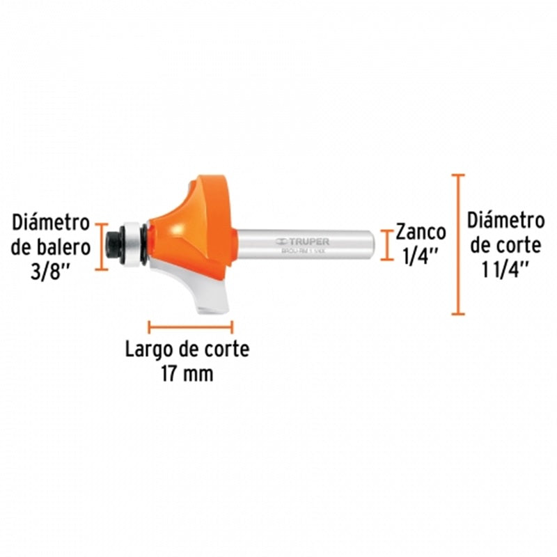 Broca P/Router C/Moldura Brou-Rm11/4X Tr