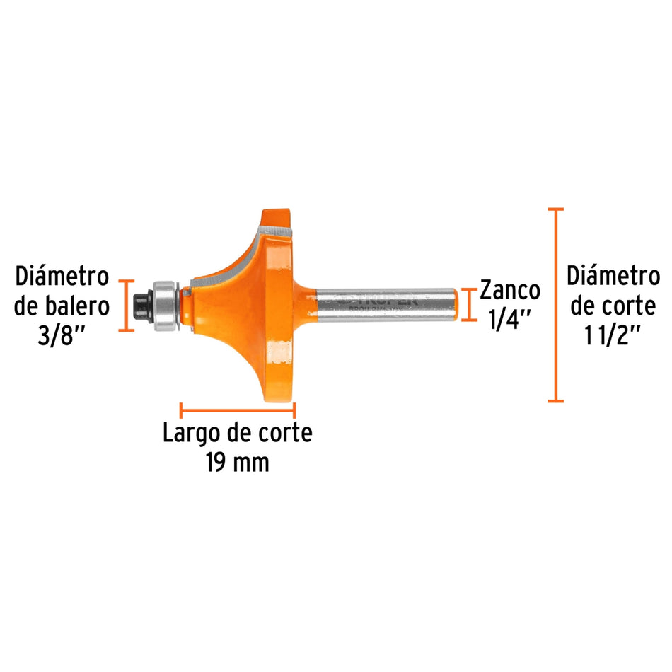 Broca P/Router C/Moldura Brou-Rm11/2X