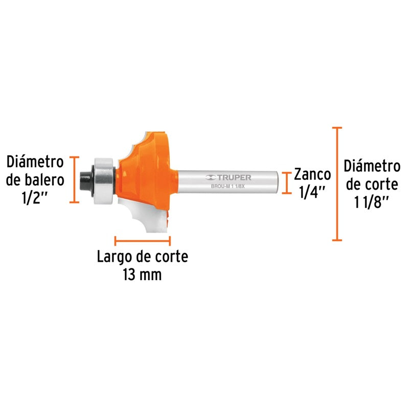 Broca P/Router Clasica Brou-M11/8X Trup