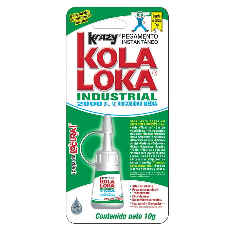 Pegamento Industrial Kola Loka 2000 10g  Kli2000 Blister