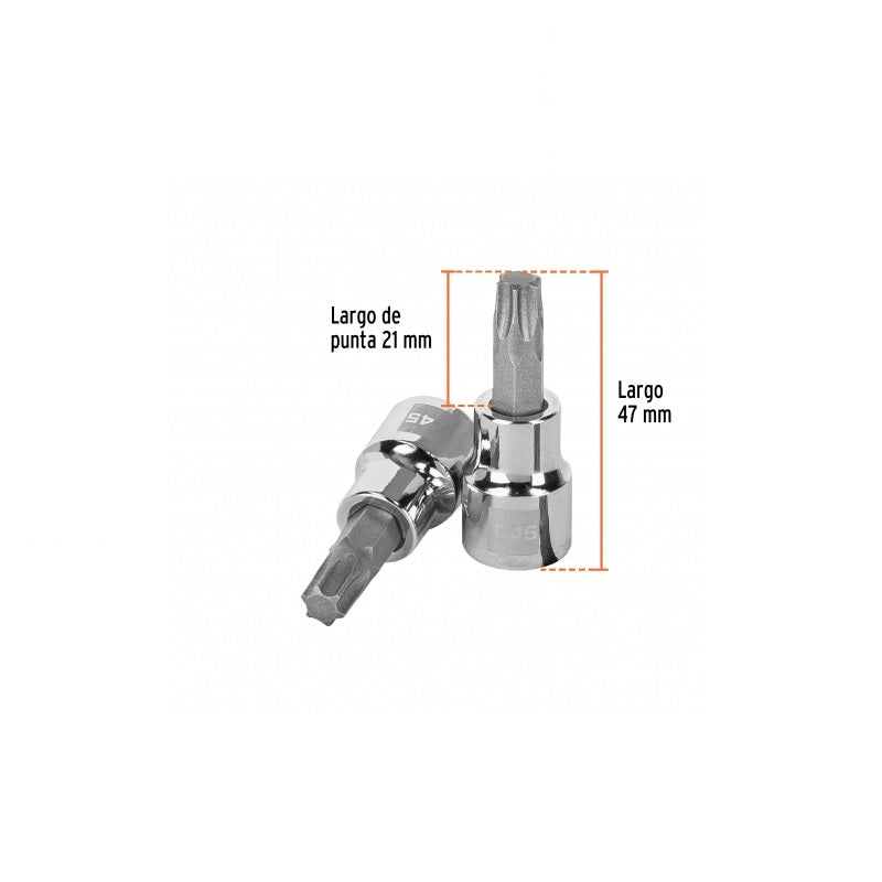 Dado Cuadro 3/8" Punta Torx D-523945W Truper