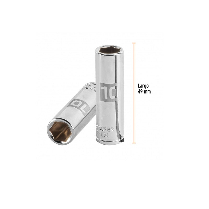 Dado Largo 1/4"X10Mm D-1410Lm Truper