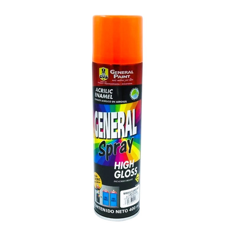 Pintura Aerosol Naranja Fluorescente A2702 General Paint