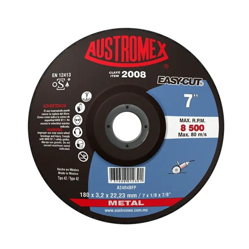 Disco Tipo 27 2008 Corte Metal 7" Austromex