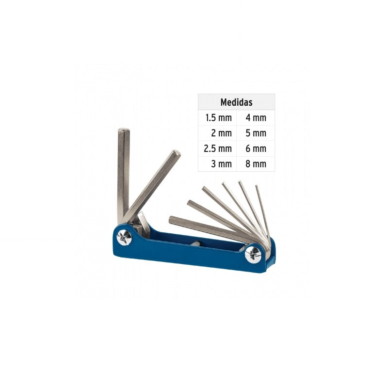 Juego De Llaves Allen 8Pzs. All-8M Truper