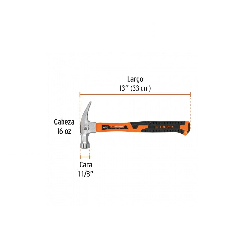Martillo M.Fib.Vid Uña.Rec Mar-16F Trupe