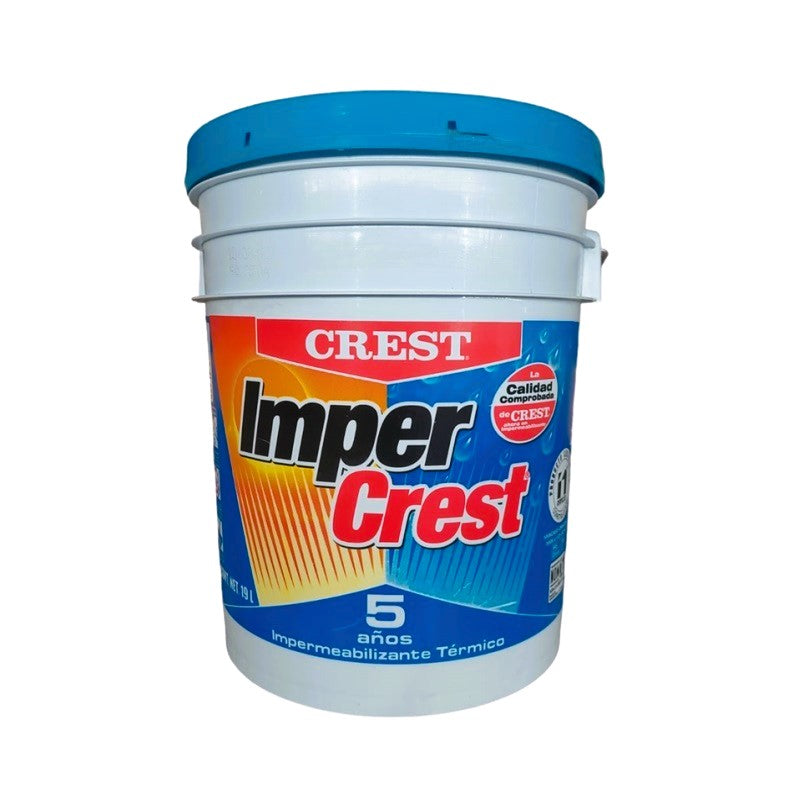 Impercrest 5 Años Blanco Cubeta Con 19 Lts.