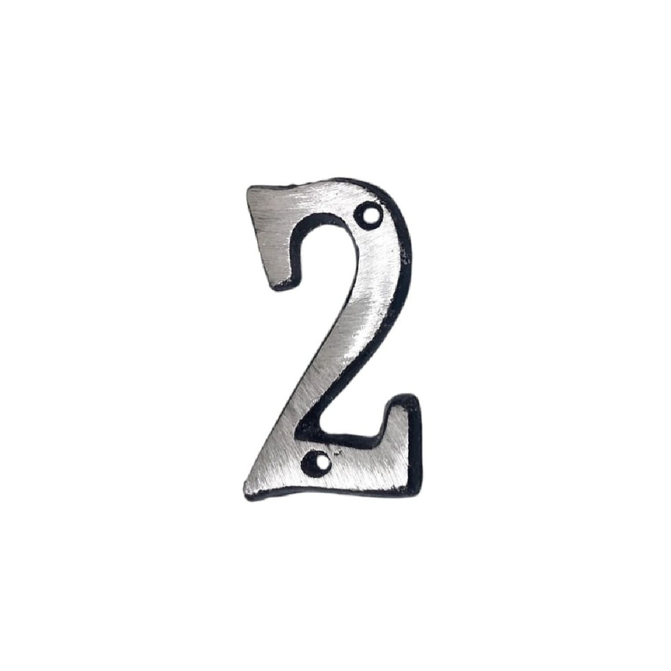 Número Para Casa En Aluminio  " 2 "