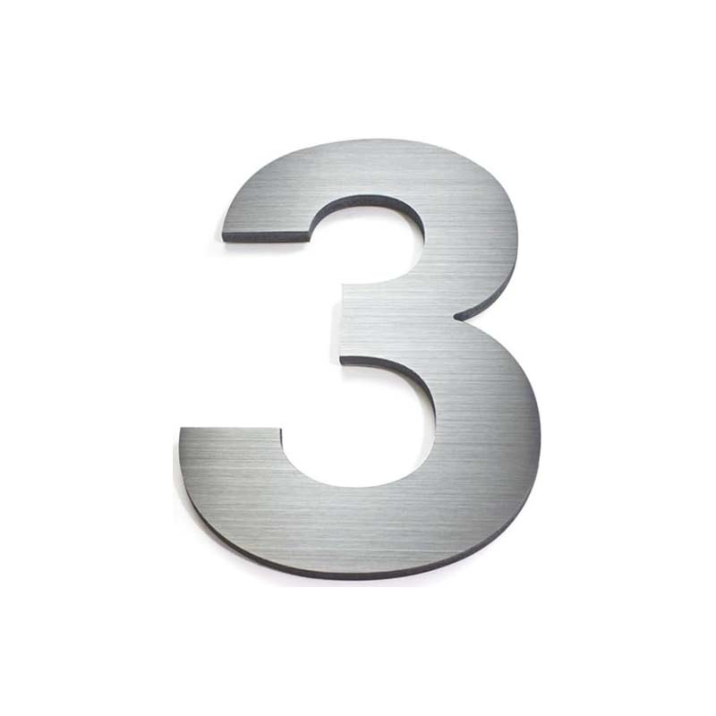 Número Para Casa En Aluminio  " 3 "