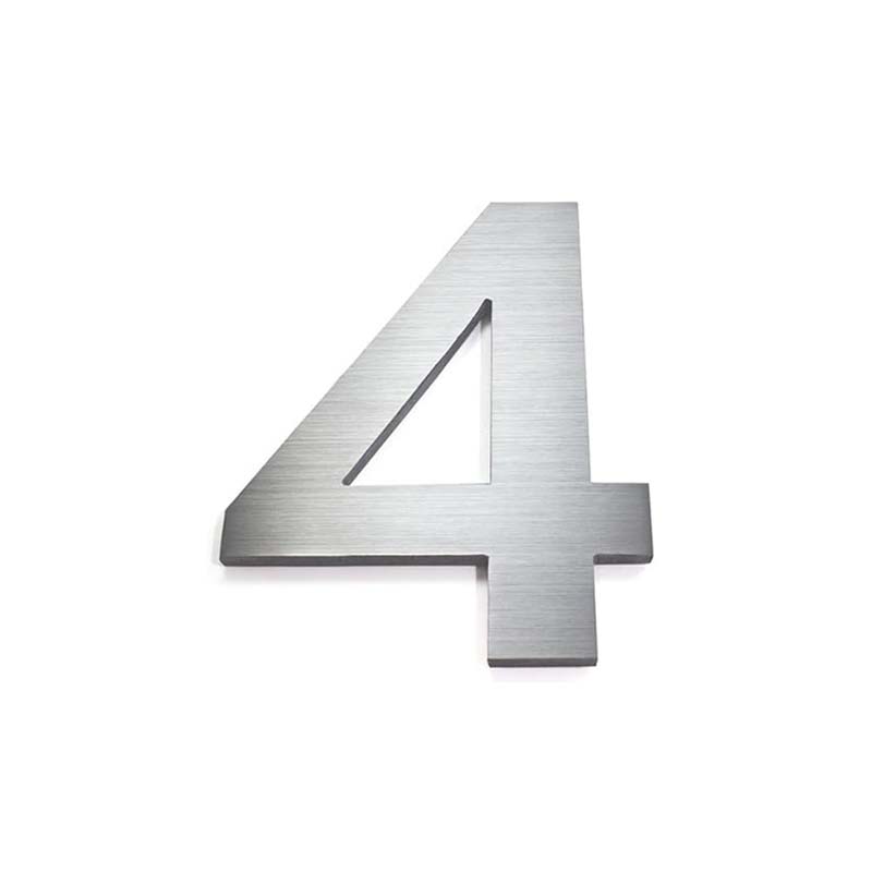 Número Para Casa En Aluminio  " 4 "