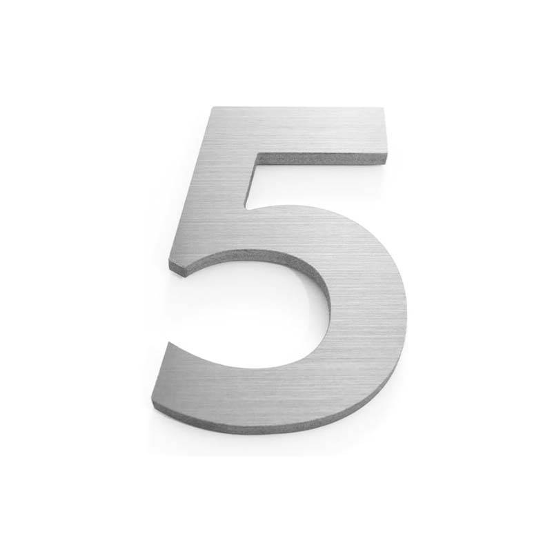 Número Para Casa En Aluminio  " 5 "