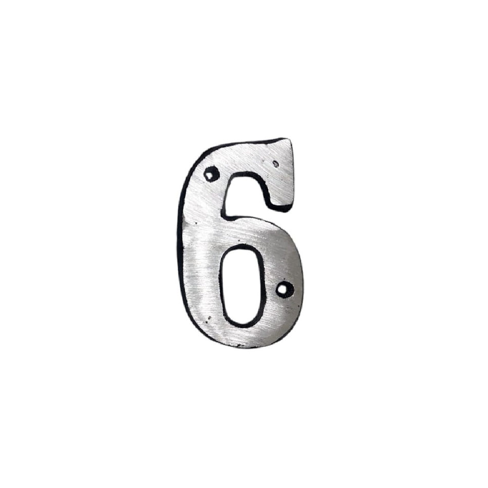 Número Para Casa En Aluminio  " 6 "