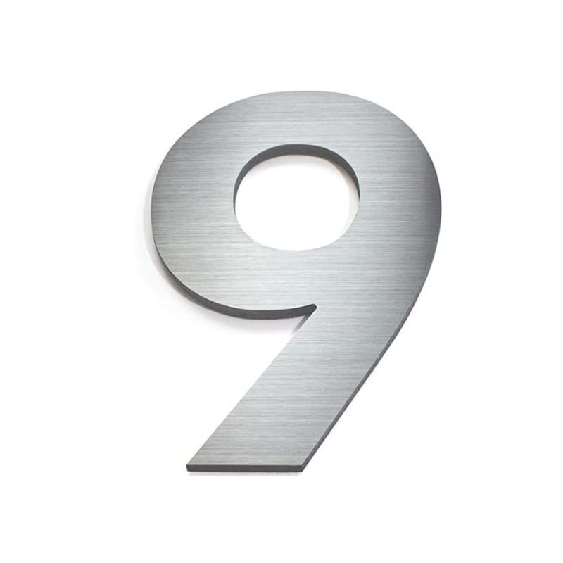 Número Para Casa En Aluminio  " 9 "