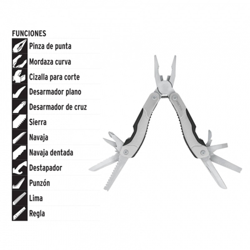 Multiherramientas 12 Funciones Namu-12P Pretul