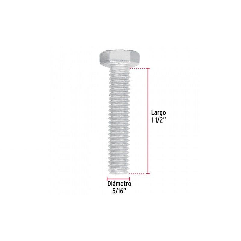 Tornillos Maq.Torm-5/16X11/2 50Pz Fiero