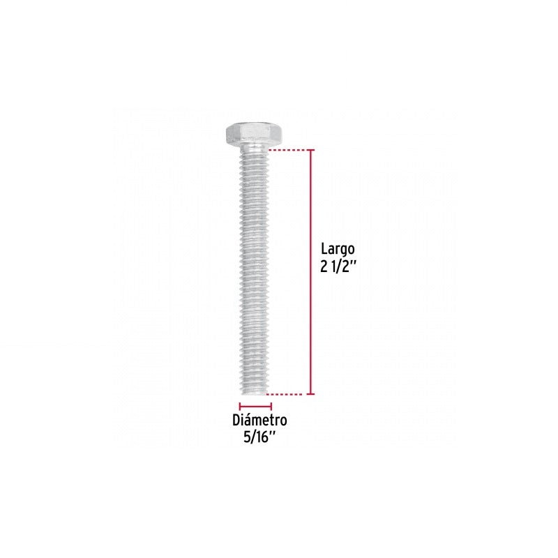 Tornillos Maq.Torm-5/16X21/2 60Pz Fiero