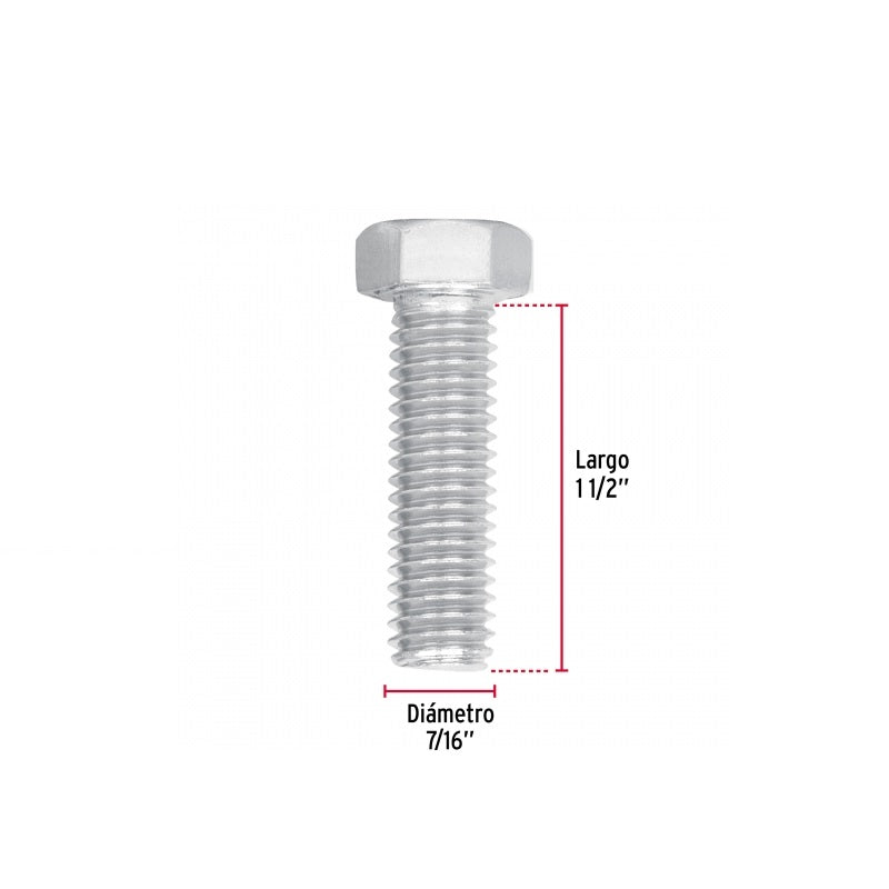 Tornillos Maq.Torm-7/16X11/2 50Pz Fiero (Bolsa de 50 Piezas)