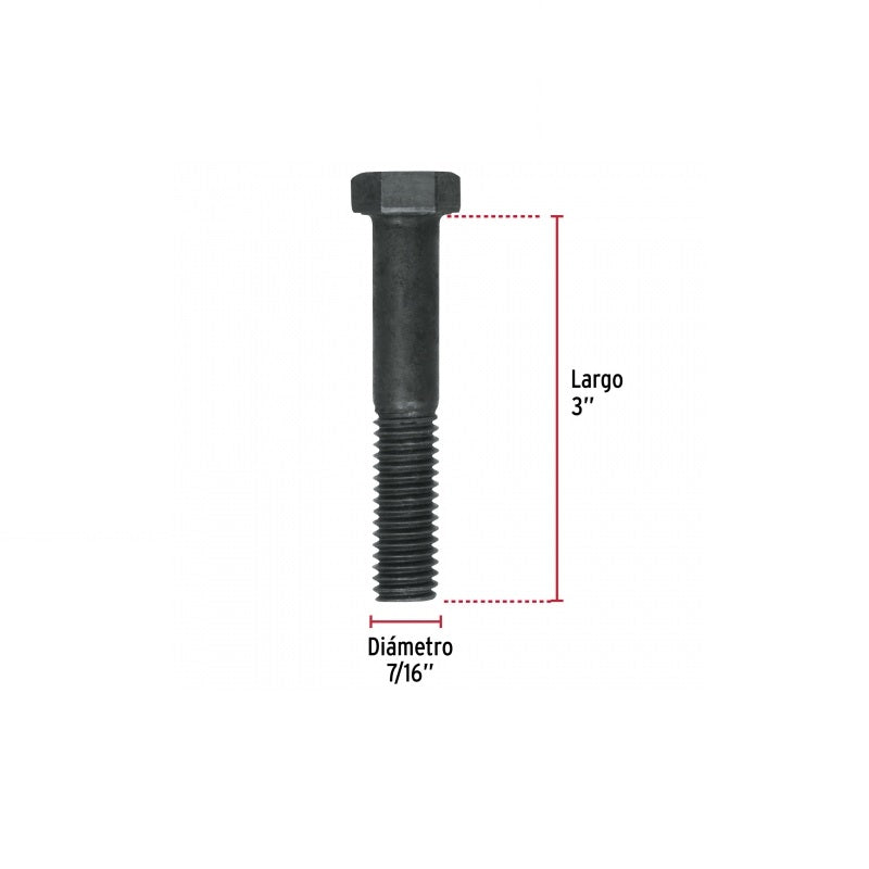 Tornillo D/Grado 5Tor5-7/16X3 Fiero Bolsa de 30 Piezas