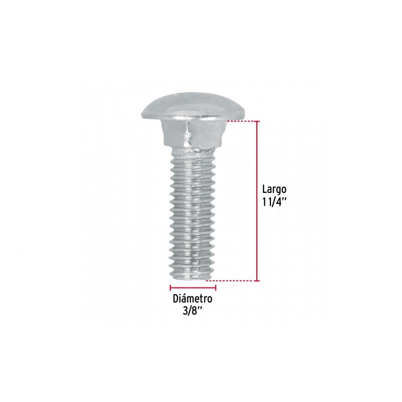 Tornillo D/Coche Glav.Torc-3/8X1-1/4 Fiero Bolsa de 40 Piezas