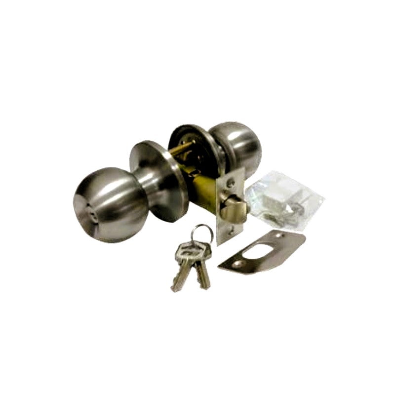 Cerradura D/Pomo Tub.A.Inox 209482 C/Llave Mg Rish