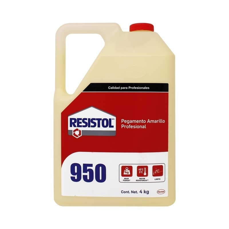 Adhesivo Para Madera Resistol 950 Amarillo Carpintero De 4Kg.