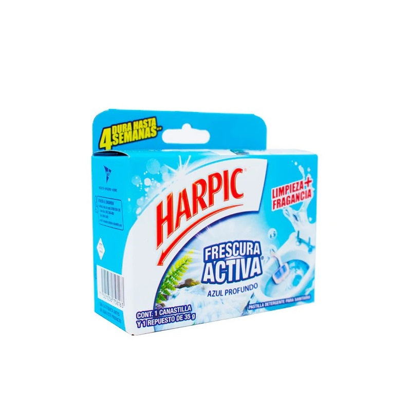 Harpic Canastilla Frescura Azul 35Gr 1 Pieza