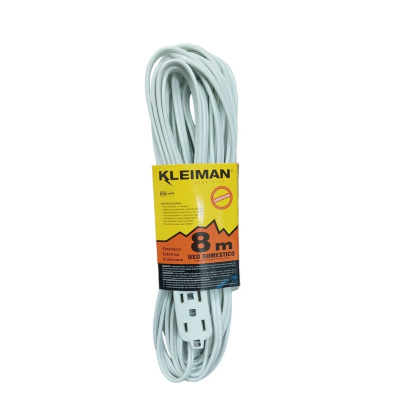 Extensión Eléctrico Blanca 8Mts Ext-006 Kley 127V 7A