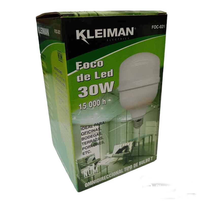 Foco Led Tipo T 100-265V E27 30W Foc-021 Kleiman