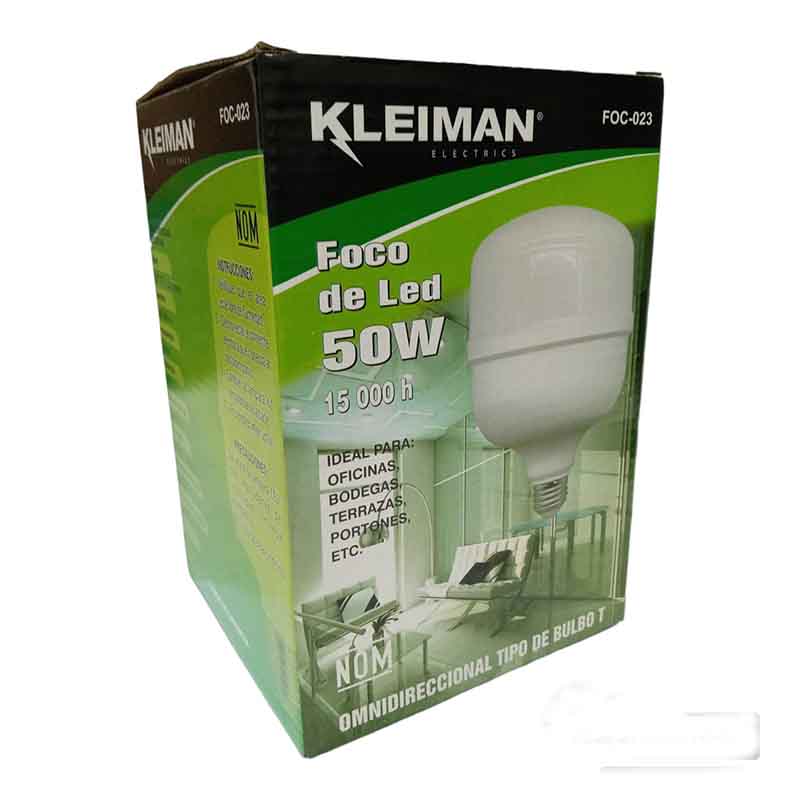 Foco Led Tipo T 100-265V E27 50W Foc-023 Kleiman