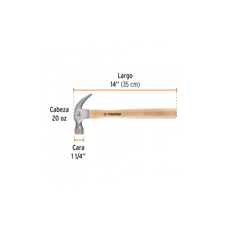Martillo De Uña Curva Ma-20 Promo Truper