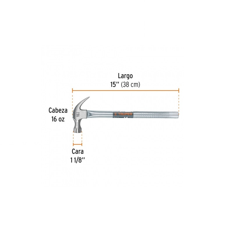 Martillo De Uña Curva Tubular Mt-16 Tru