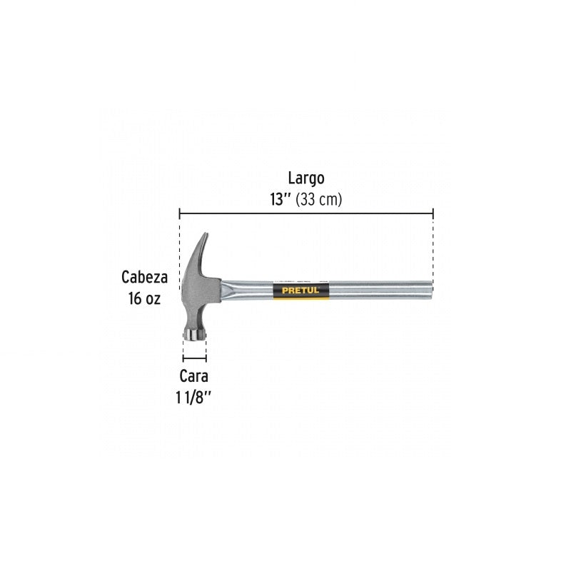 Martillo Tubular Recto Mtr-16P Pretul