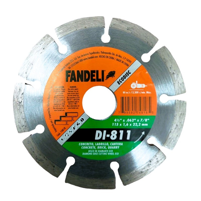 Disco D/Diamante 4 1/2" Segm 74818 Eco Fandeli