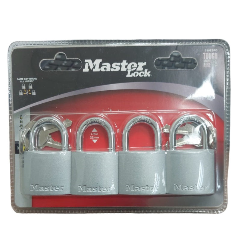 Candados Metalicos Zamac 740Espq 4Pzs Corto Master