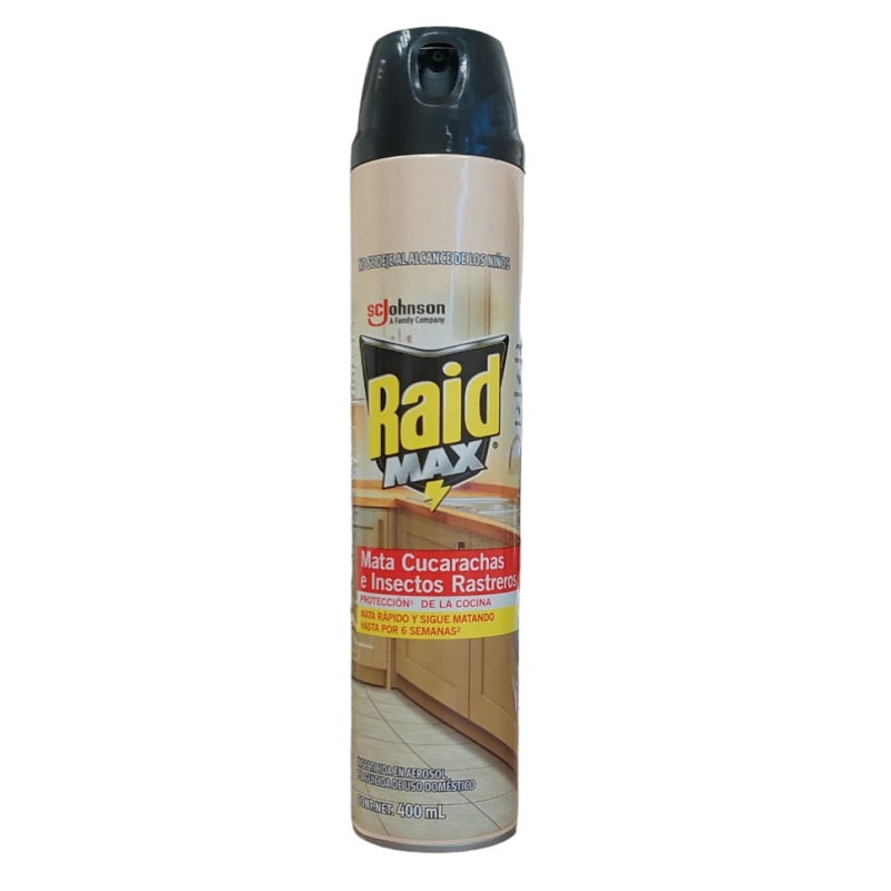 Insecticida Raid Max Aerosol 400Ml Mata Cucarachas