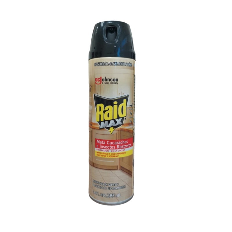 Insecticida Raid Max 285Ml Aerosol Mata Cucarachas