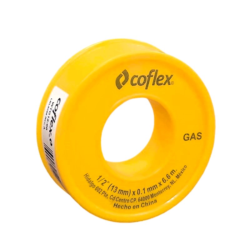 Cinta Teflon Amarilla Para Gas 1/2"X260 Wtg12-60 Coflex