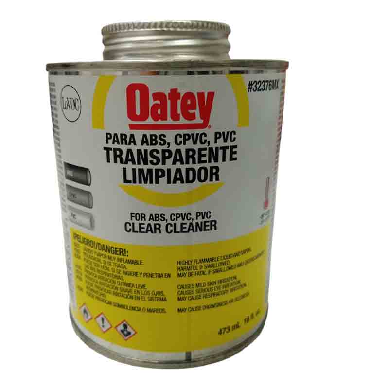 Limpiador Pvc Y Cpvc 1/2 Litro Amarillo 32376Mx Oatey