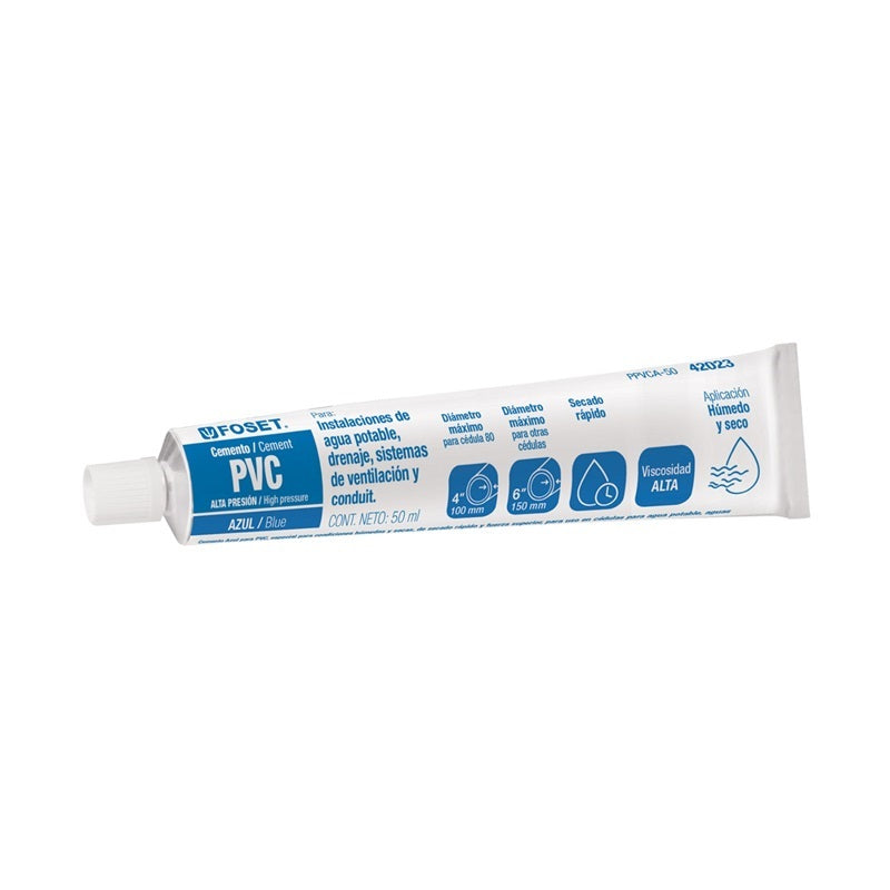 Pegamento P/Pvc 50G Ppvca-50 Alta Presion Foset