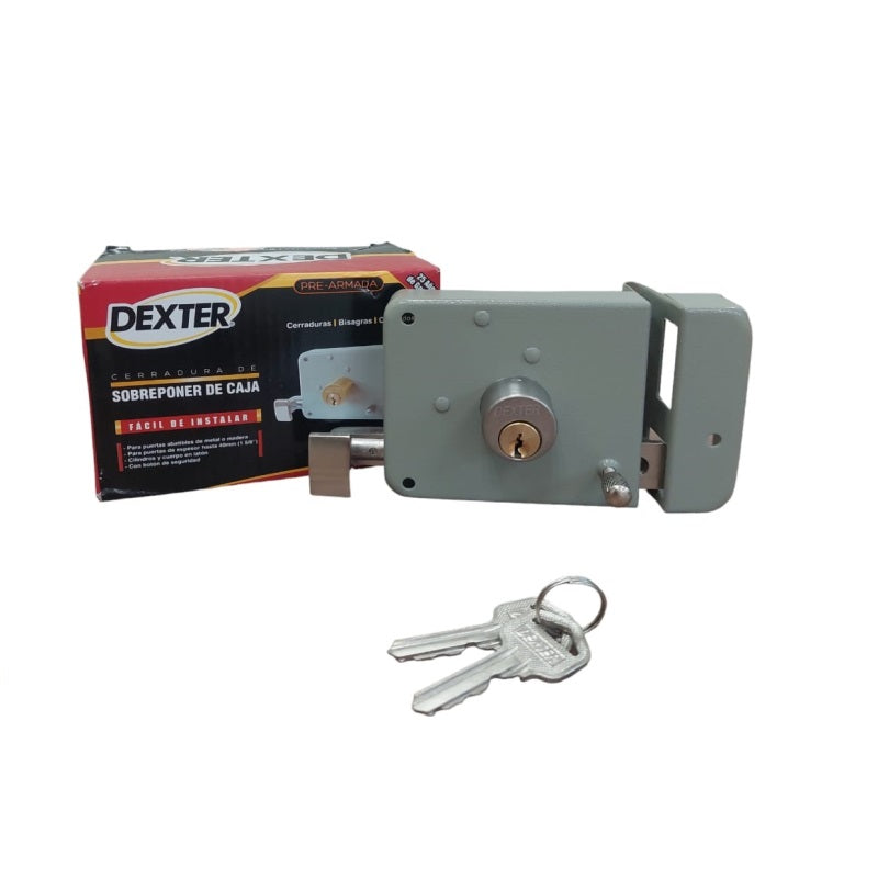 Cerradura Sobreponer Derecha Gris 6760 Dexter