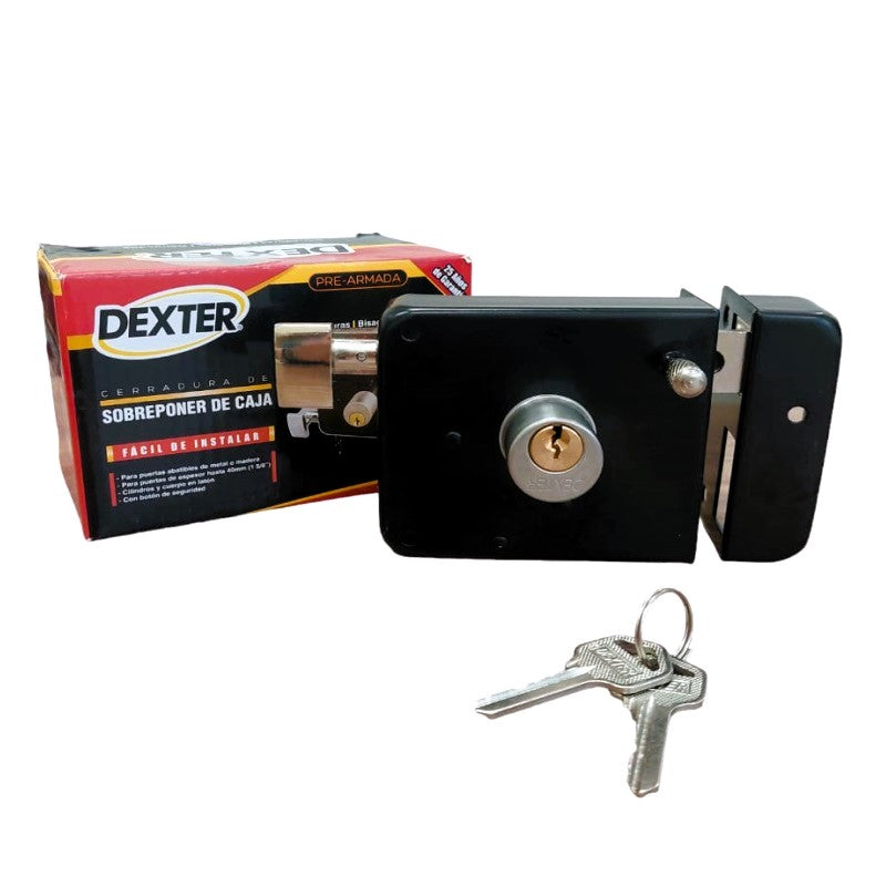 Cerradura Sobreponer Izquierda Negra 6973 Dexter