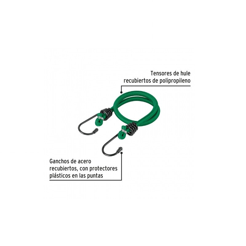 Tensores Elasticos 2 Pzs 45Cm Tens-2C Pretul