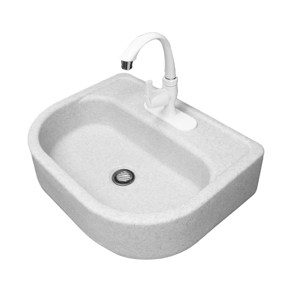Lavabo De Polietileno Con Llave 2052 Con Accesorios Fleximatic