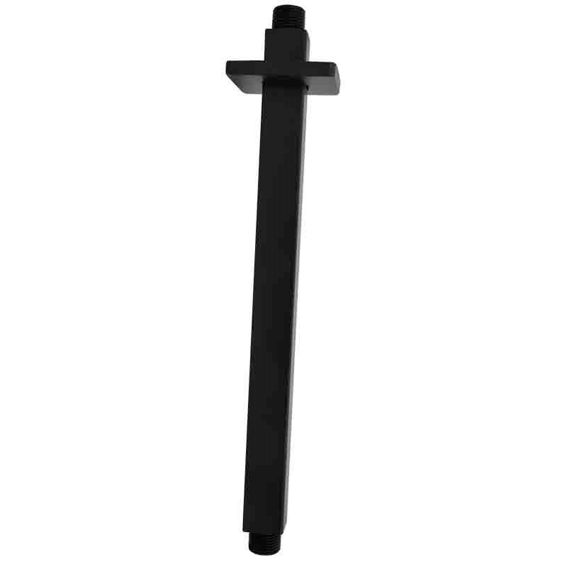 Brazo Recto Para Regadera 30 Cm De Laton Para Techo Acabado en Negro, Modelo: 480N Dinasty