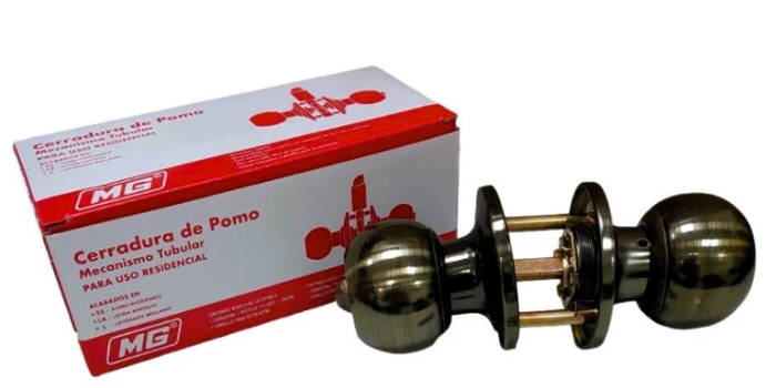 Cerradura De Pomo Tubular Acero Inoxidable 209484 Sin Llave Mg Rish