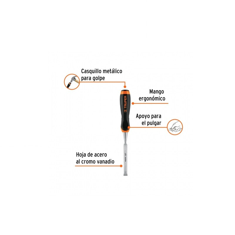 Formón Para Madera De 1/2" Ft-1/2 Truper