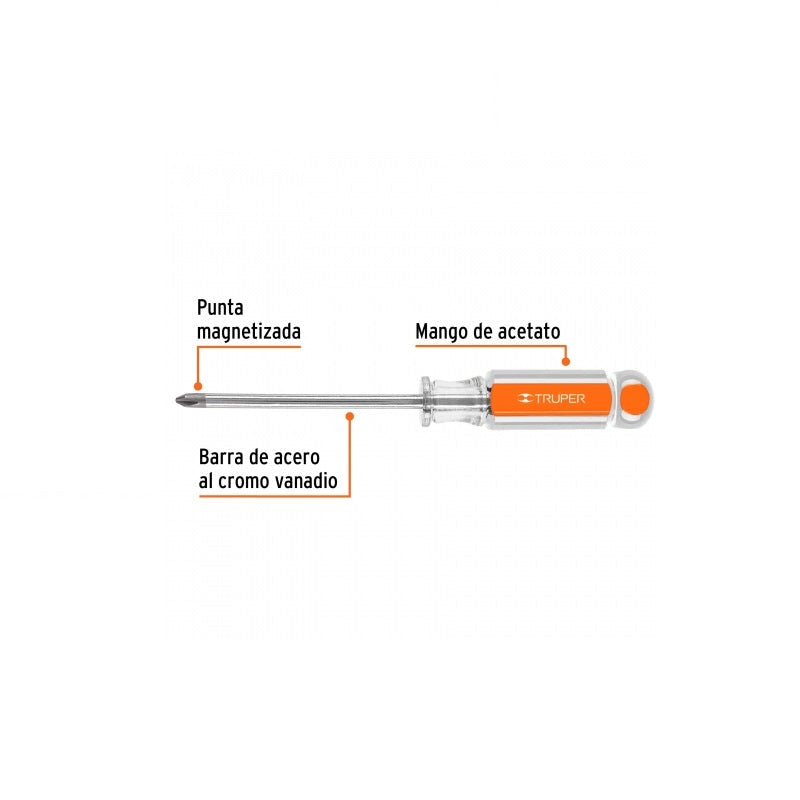 Desarmador Phillips Dp5/16X6 Truper