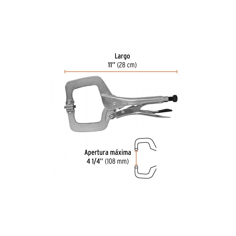 Pinza "C" De Presion 11" Ppc-11R Truper